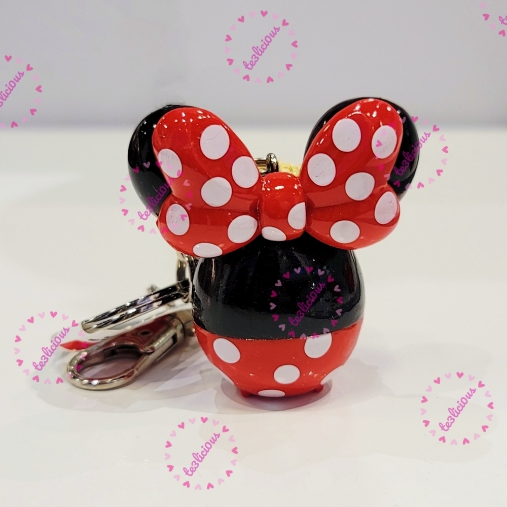 DISNEY MINNIE MOUSE POPCORN BUCKET KEYCHAIN - Picture 1 of 4